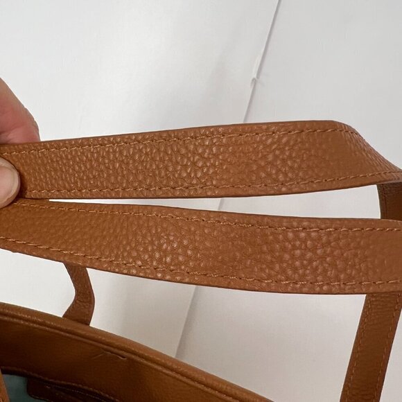 Thirty-One Little Dreamer Natural Straw Light Blue Middle Stripe Summer Tote Bag - Picture 11 of 15